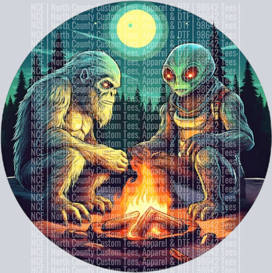 Bigfoot and Alien Camping Fire (19)