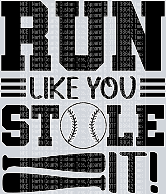 Baseball Run Like You Stole It-96