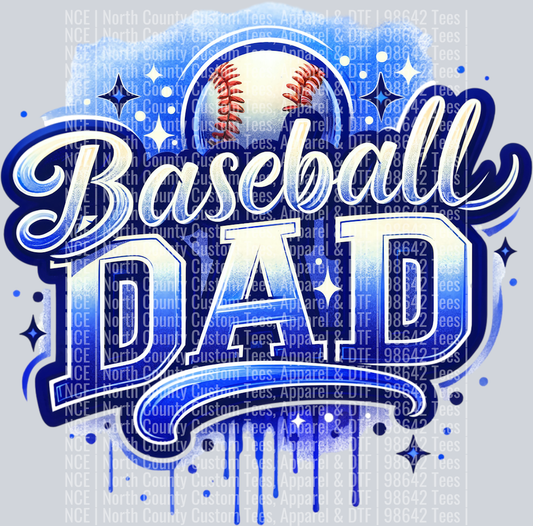 Baseball Dad 1 Blue