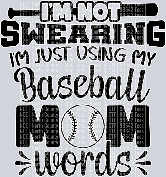 Baseball Baseball Mom Words-69