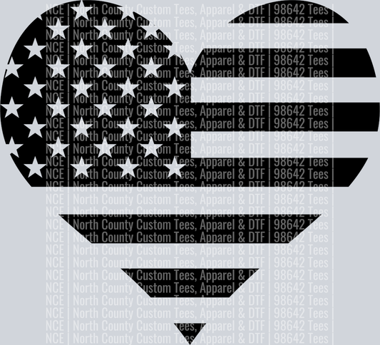 American flag Heart