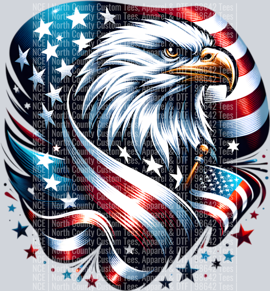 4th July American Flag and Eagle Patriotic