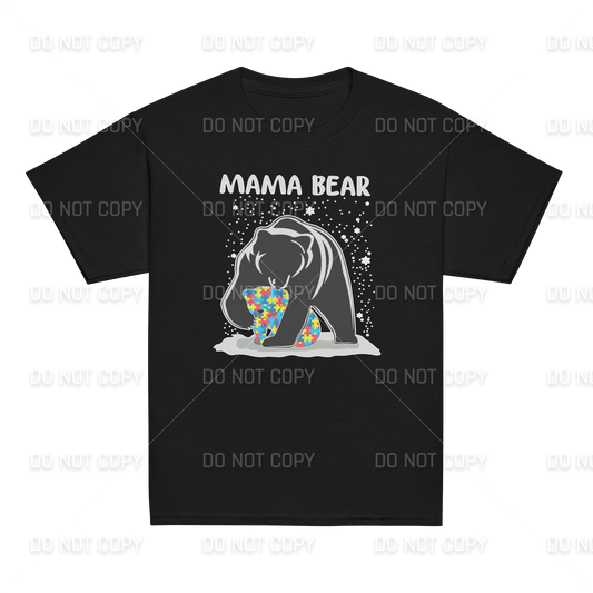 Autism Awareness - Autism Mama Bear T-Shirt - Youth & Adult Sizes